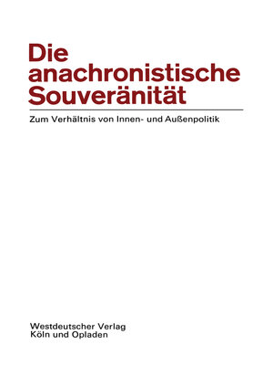 cover image of Die anachronistische Souveränität